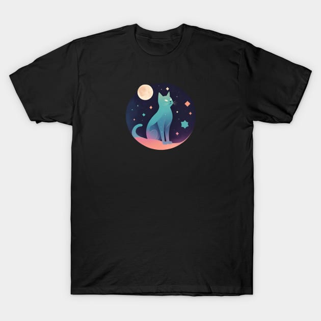 Cat Moon T-Shirt by Clouth Clothing 